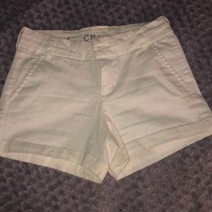 White jean shorts